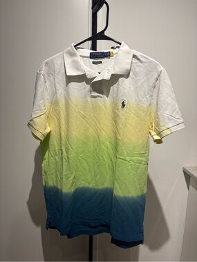 Polo by Ralph Lauren White to Yellow to Blue Gradient Polo